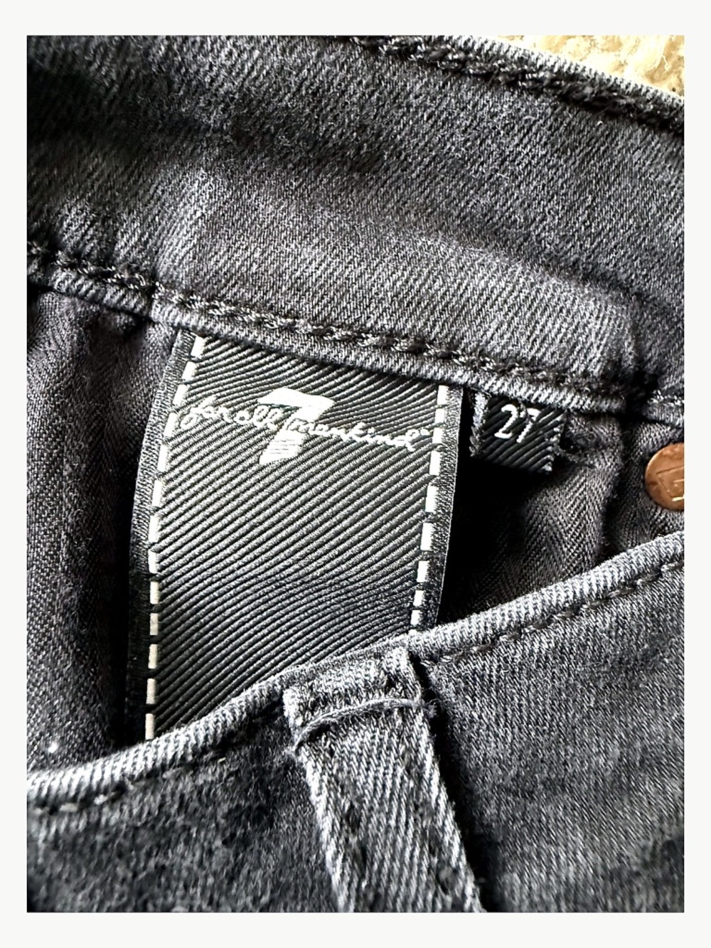 7 For All Mankind Black Bootcut Jeans – Women’s Size 27 – Soft Stretch Denim - Picture 3 of 10